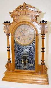 Antique Ansonia Oak “Carlos” Parlor Clock
