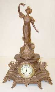 Ansonia “Undine & #1178” 2 Piece Statue Clock