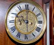 Antique 2 Weight German Engraved Clock