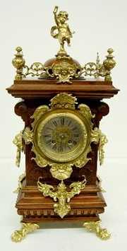 Lenzkirch Cabinet Clock W/ Cherub & Angel