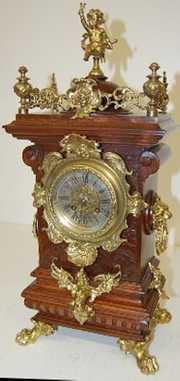 Lenzkirch Cabinet Clock W/ Cherub & Angel