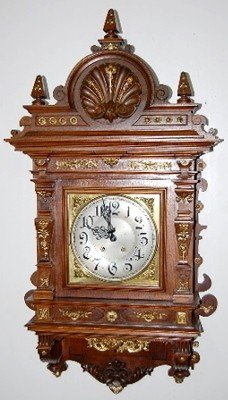 Antique Lenzkirch Bronze Mounted Wall Clock