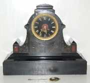 French Marti Slate & Marble Mantle Clock