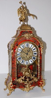French Boulle Shelf Clock W/ Winged Trumpeter