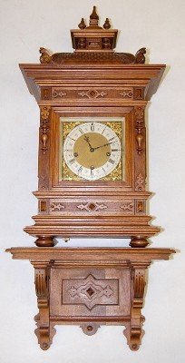 Ornate Lenzkirch Clock on Hanging Shelf