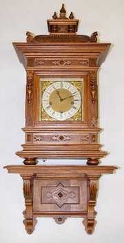 Ornate Lenzkirch Clock on Hanging Shelf