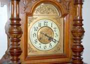 Ornate Antique German Open Well Swinger Clock