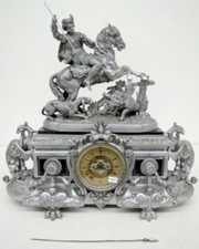 Ansonia “Eureka & Boar Hunter” Statue Clock