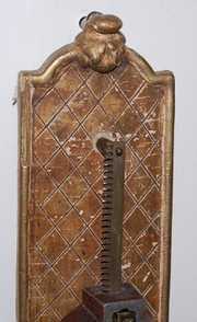 Antique Iron & Porcelain Gravity Clock