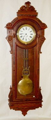 U.S. Clock Walnut Pinwheel Jeweler’s Regulator