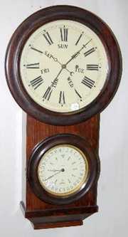 L.F. & W. Carter Rosewood Calendar Clock