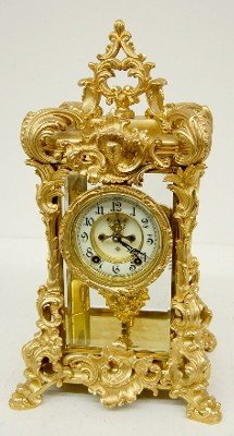 Ornate Ansonia “Regal” Crystal Regulator Clock
