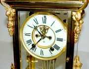 Ornate Ansonia “Enroy” Crystal Regulator Clock