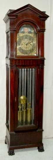 Grand Rapids 9 Tube Mahogany Grandfather Clock