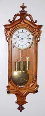 Antique Miniature 3 Weight Vienna Wall Clock