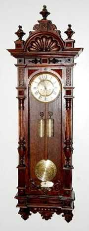 Oak Fancy 2 Weight Vienna Wall Clock