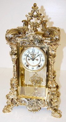 Antique Ansonia “Apex” Crystal Regulator Clock
