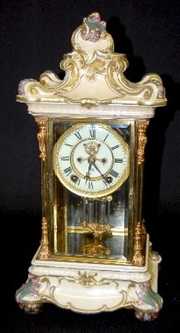 Antique Ansonia #5 China Crystal Regulator Clock