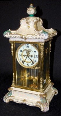 Antique Ansonia #3 China Crystal Regulator Clock
