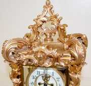 Ornate Ansonia “Apex” Crystal Regulator Clock