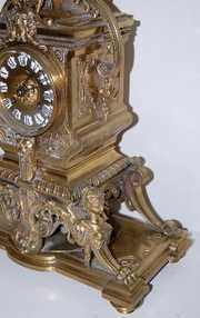 Antique Bronze Tiffany Clock w/ Lady Warrior