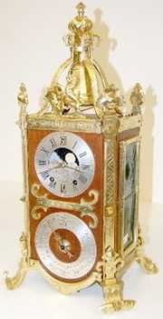 French Bronze Double Dial Calendar Clock