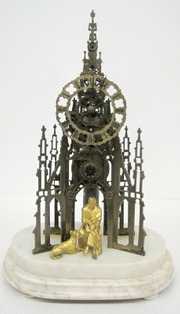 Antique Sir Walter Scott Fusee Steeple Clock