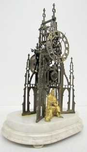 Antique Sir Walter Scott Fusee Steeple Clock