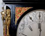 Ornate English Bracket Clock W/ Bronze Décor.