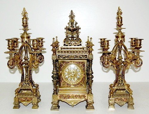 Ansonia “Regent” Clock w/ Candle Sides