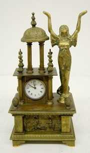 Bronze Lenzkirch Musical Egyptian Figural Clock