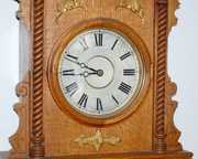 Antique Oak Study Wall Hanging Clock