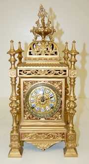 Ansonia “Regent” Ornate Metal Case Clock