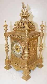 Ansonia “Regent” Ornate Metal Case Clock