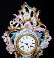Antique 2 Piece Old Paris Porcelain Clock