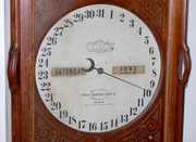 Walnut Ithaca Bank No.2 Double Dial Calendar Clock