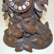 Antique Black Forest Clock W/ Eagle & Chicks