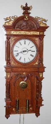Waterbury “Augusta” Weight Driven Wall Clock