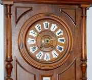 Antique Walnut 3 Function Clock, Baro. & Therm.