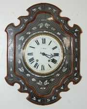 French M.O.P. Inlaid Picture Frame Clock