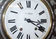 French M.O.P. Inlaid Picture Frame Clock