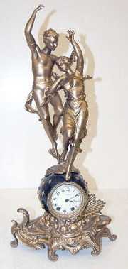 Seth Thomas Double Statue Clock W/ Man & Woman