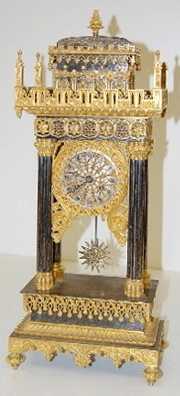 Antique French Empire Bronze & Metal Clock