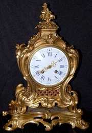 Ornate French Bronze Japy Freres Shelf Clock
