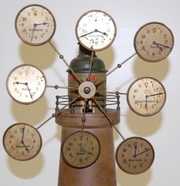 Nine Time Zone Antique Lighthouse Clock