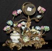 Bronze & Porcelain Meissen Type Clock