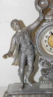 Ansonia Frolic Miniature Double Statue Clock