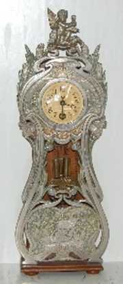 Miniature Lenzkirch Type A.N. Metal Front Clock