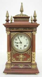 Ansonia “Antique” 5 Finial Cabinet Clock