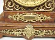 Ansonia Cabinet “E” Clock, Oak W/ Metal Trim